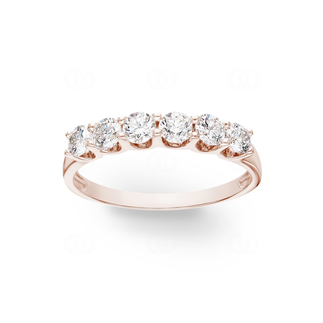0.76 Karat Diamanten Mémoire Ring 750/18 K Roségold