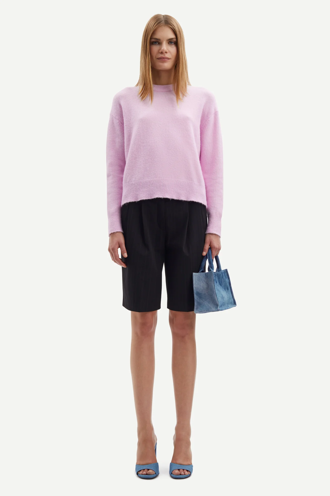 Samsøe Samsøe  Sahaveny shorts - Black Pinstripe