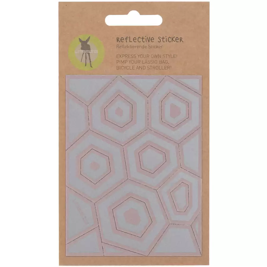 LÄSSIG Aufkleber reflektierend Hexagon