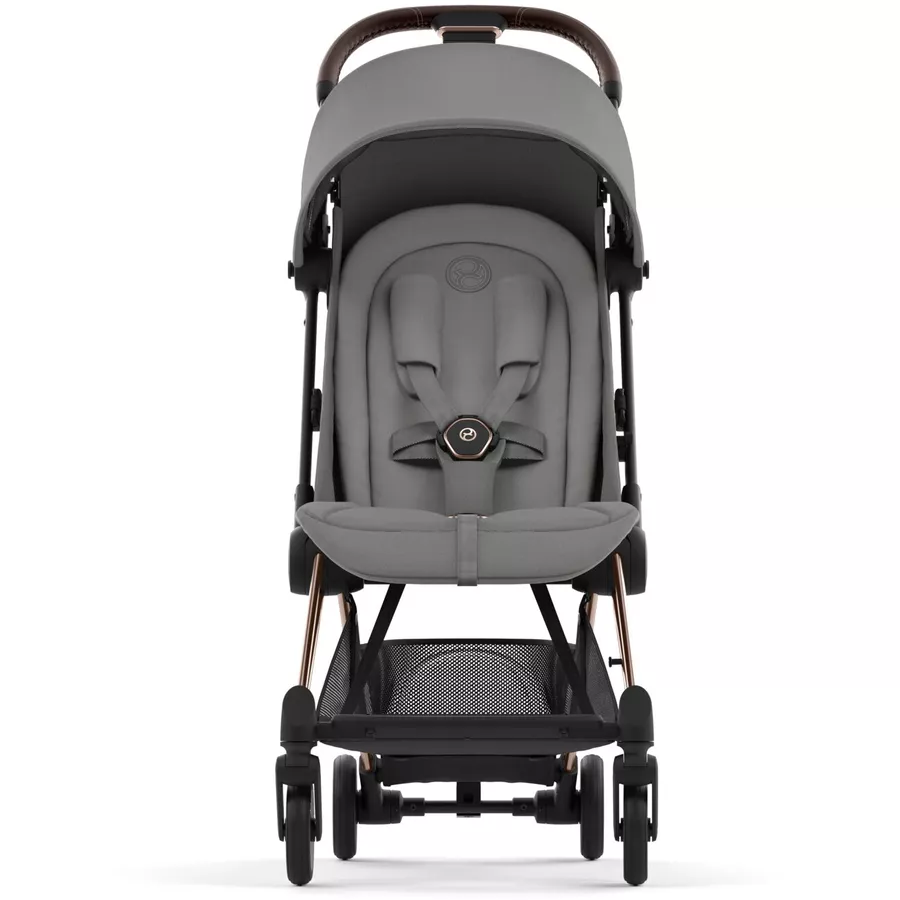 cybex PLATINUM Buggy Coya Rosegold Mirage Grey inklusive Babyschale Cloud T I-Size Sepia Black und Adapter
