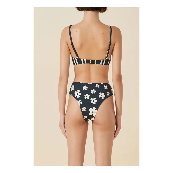 Zulu & Zephyr Haut de Maillot Rayé Balconette | Noir