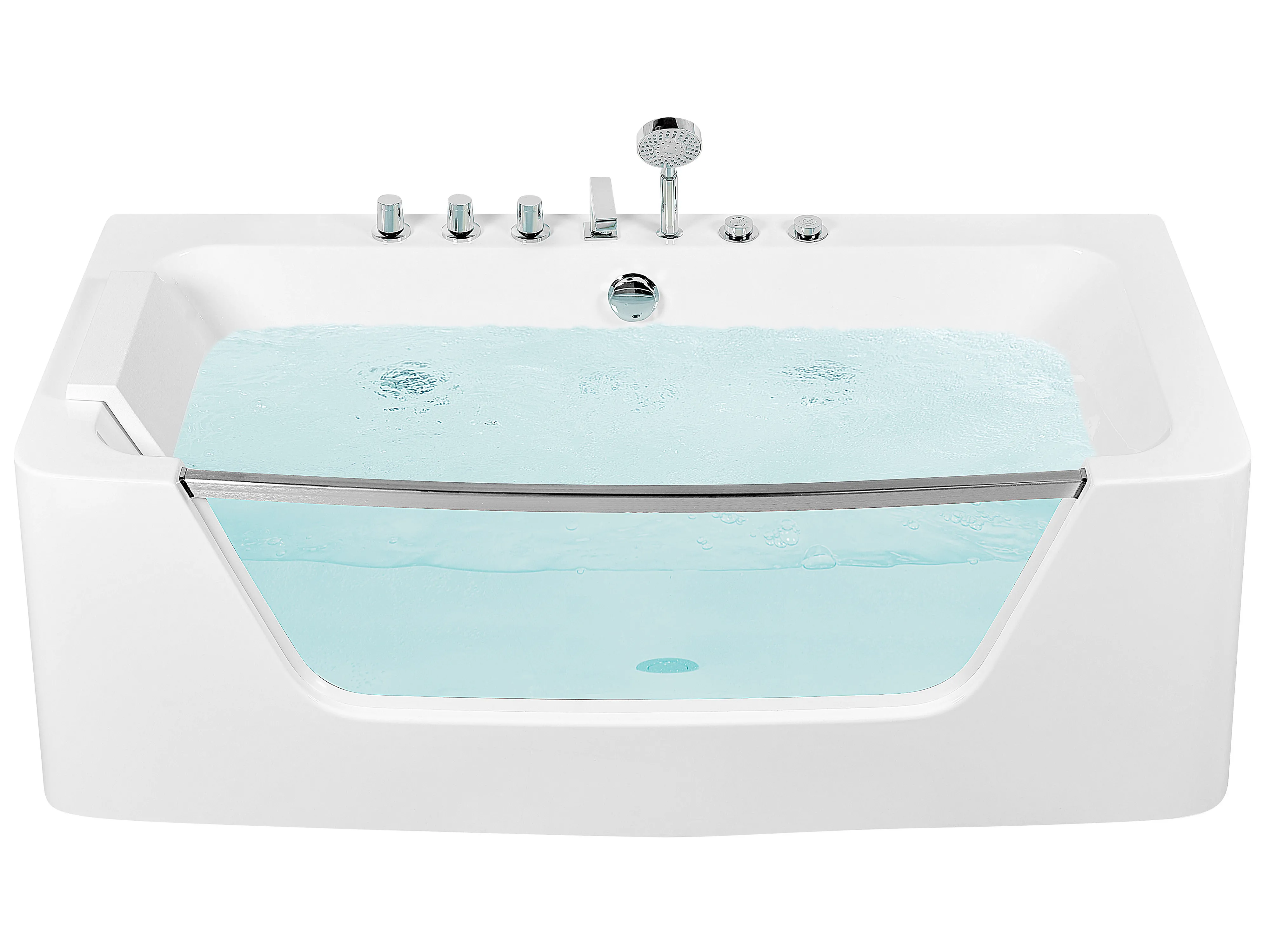 Hoek bubbelbad BARRANCA 170 x 85 cm Wit