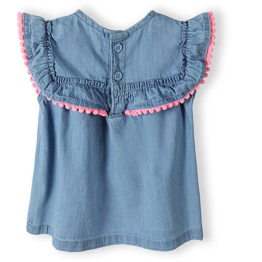 MINOTI T-Shirt und Leggings im Set Denim-HellblauWeiß