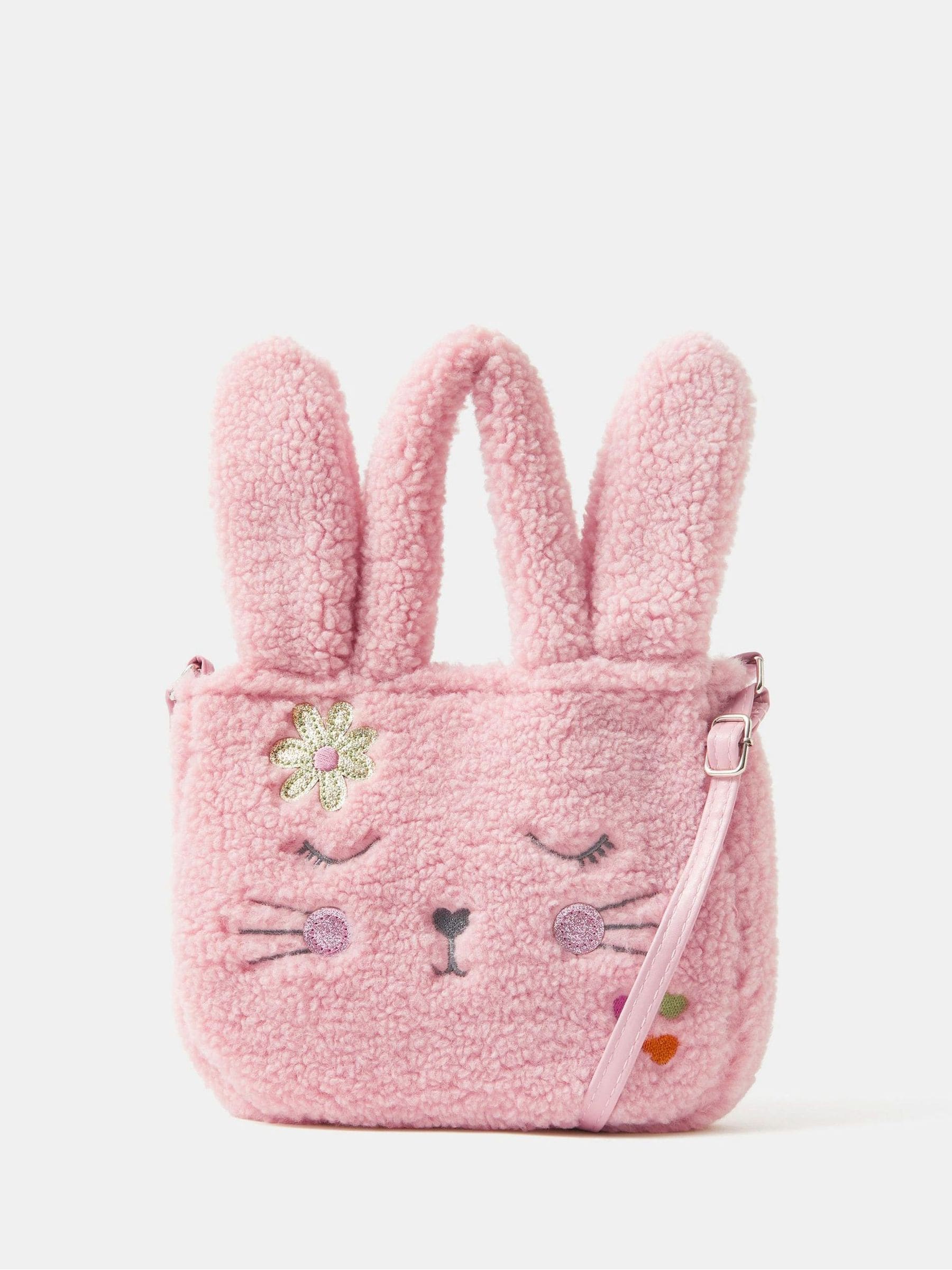 Angels By Accessorize Girls Borg Bunny Shopper Bag