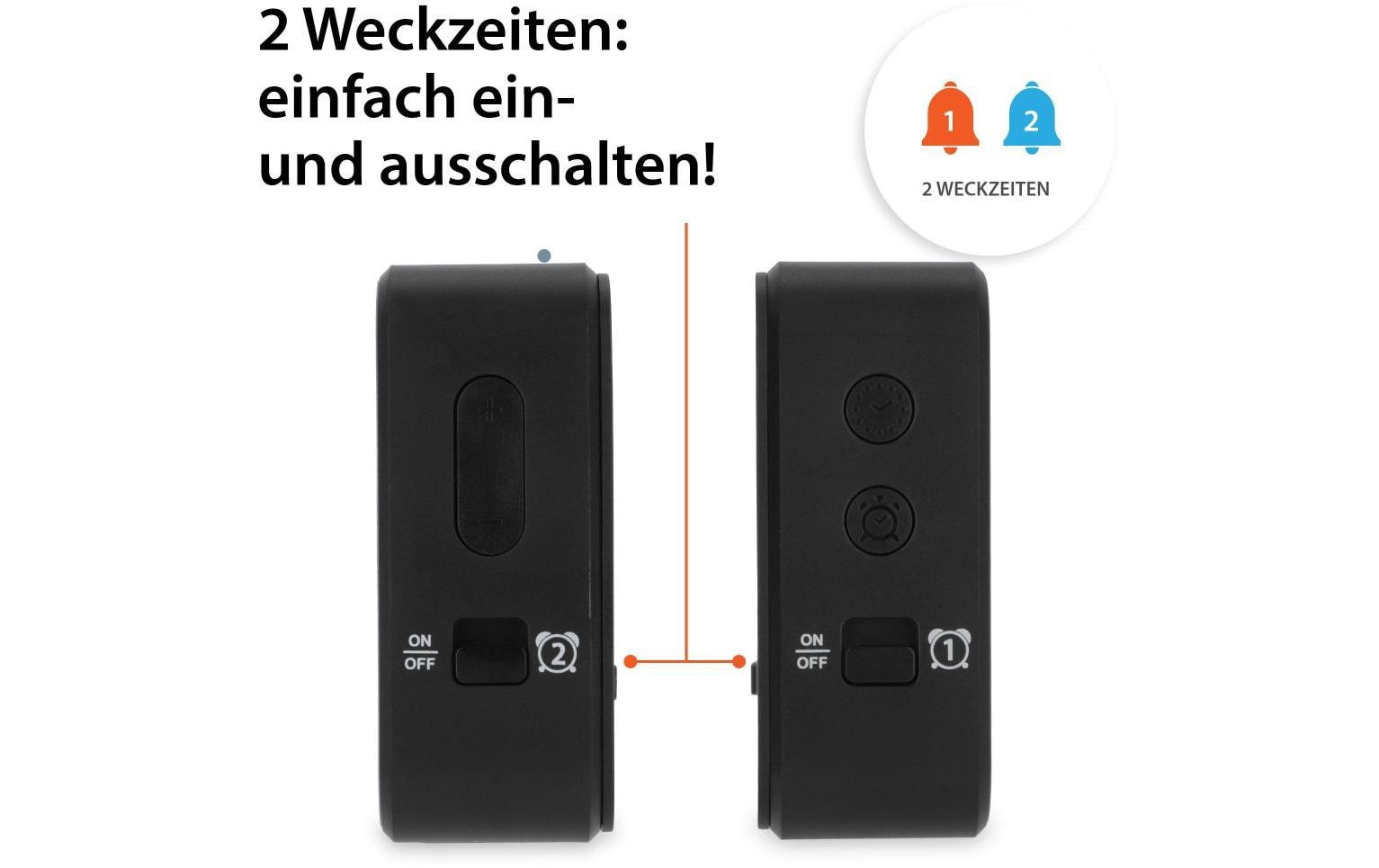 Funkwecker mit NachtlichtsensorWecker mit digitaler Anzeige