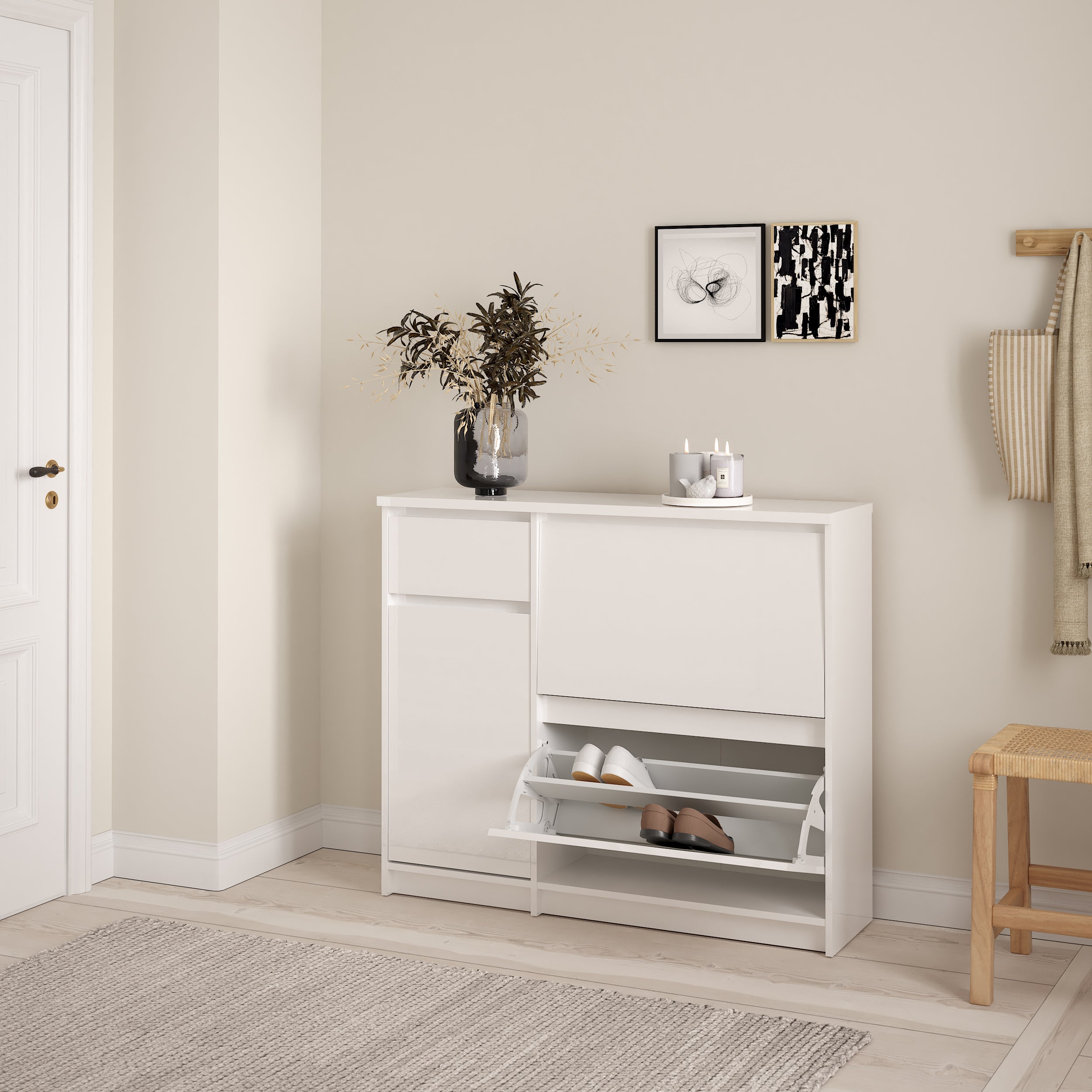 by fonQ basic Flip Schoenenkast - Wit
