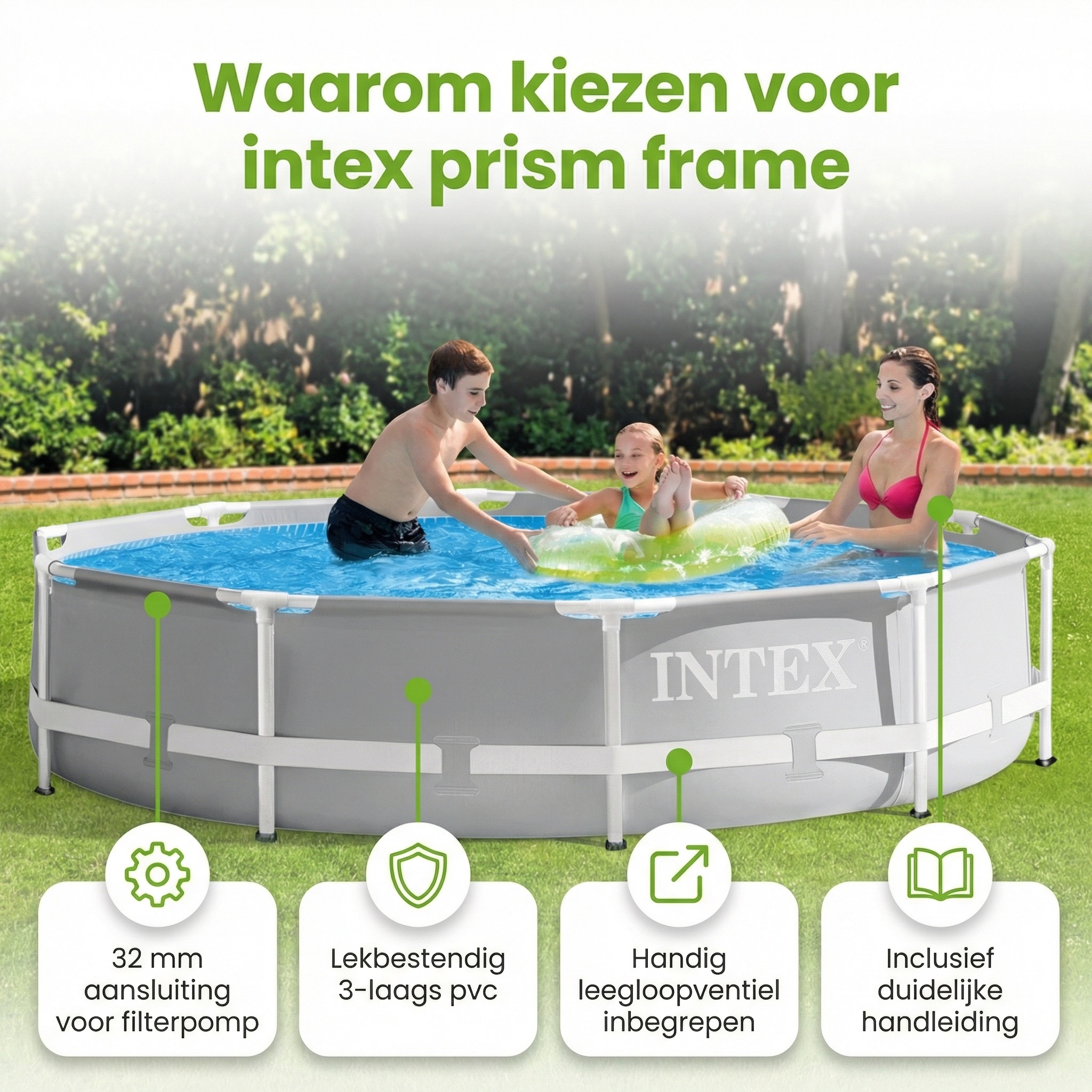 Intex prism frame 305x76cm zwembad