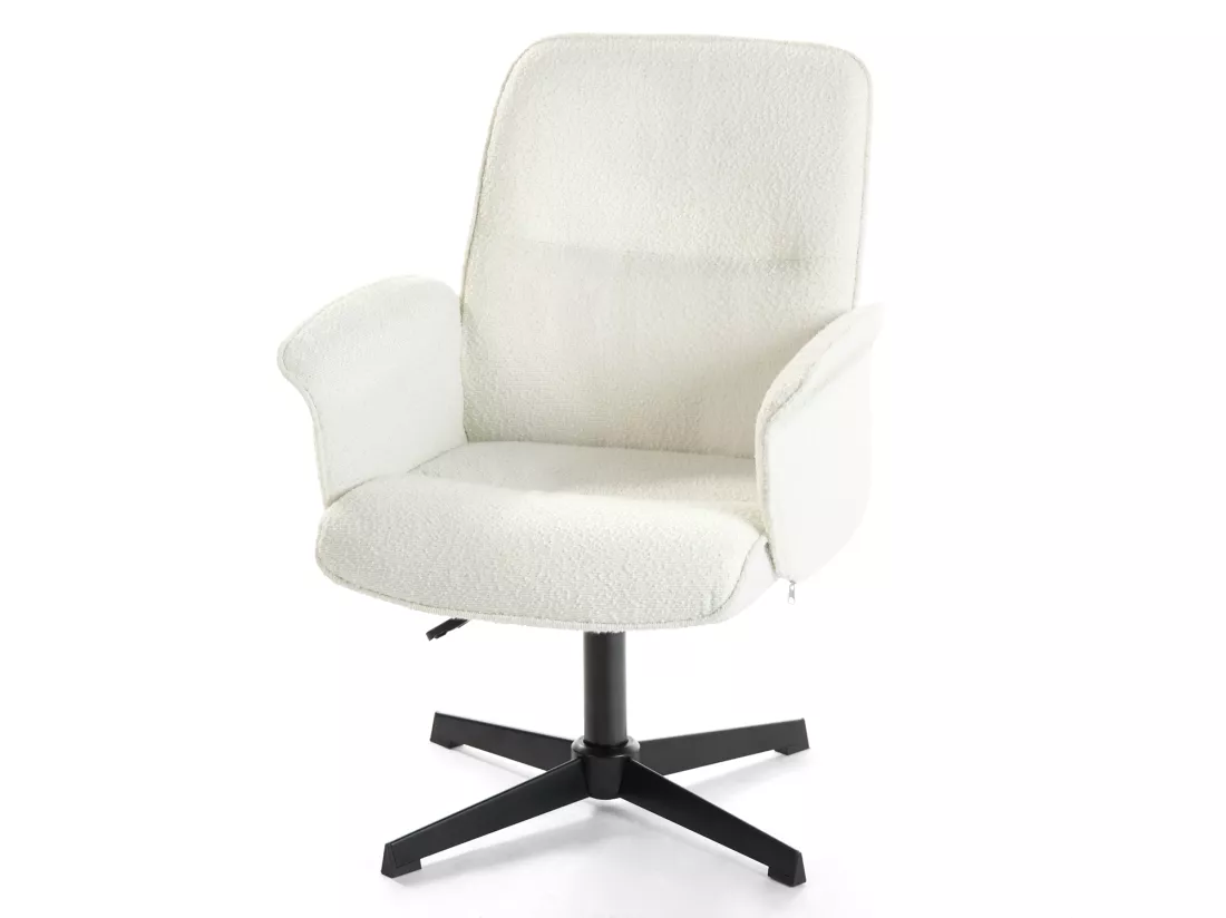 Chaise de bureau rotatif réglable en hauteur en bouclette