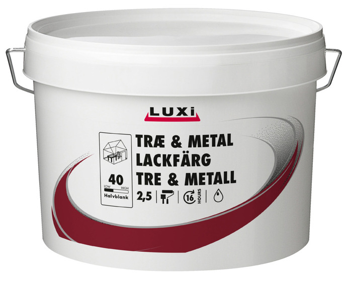 Træ & Metal 40 renhvid (RAL 9010) 2,25 liter - Luxi