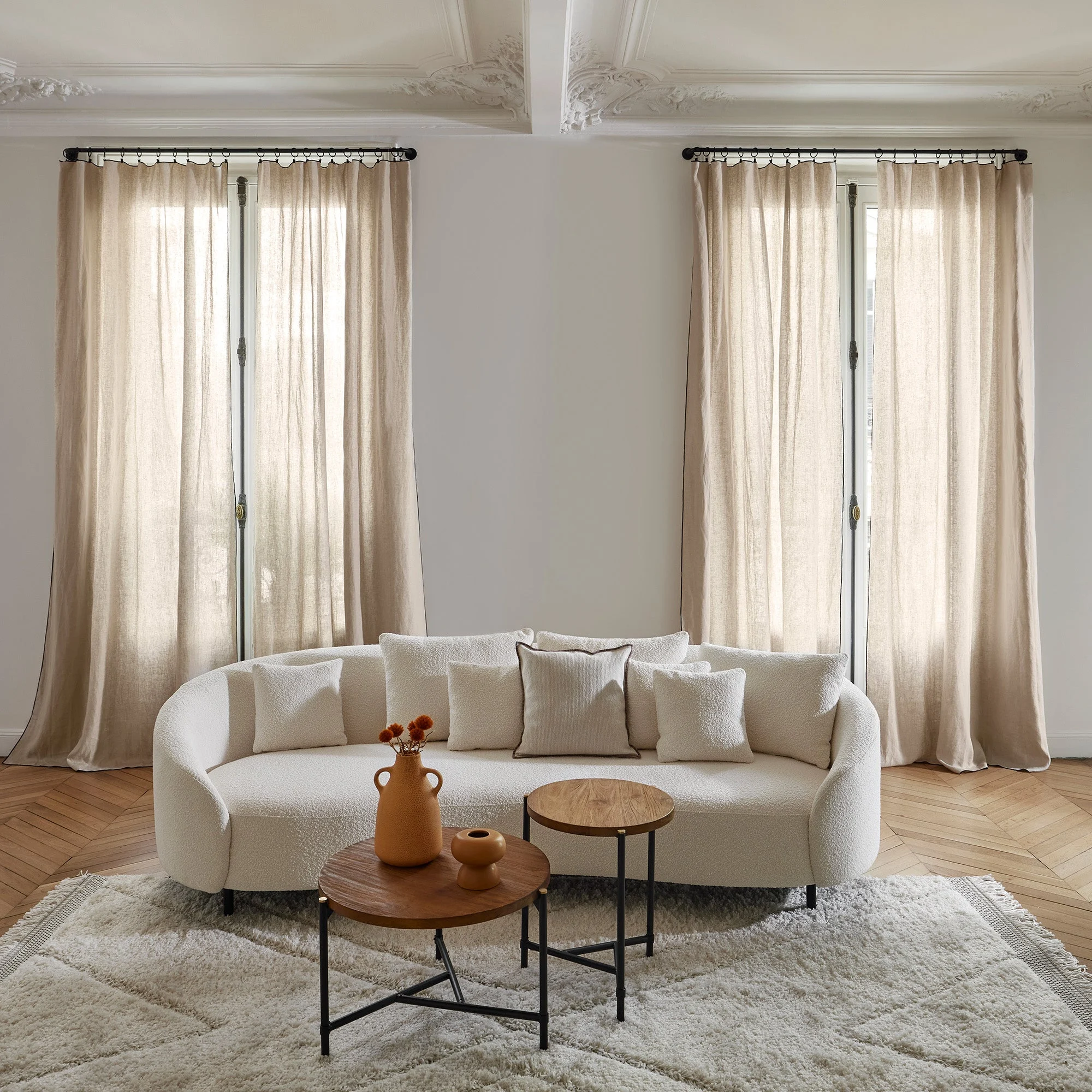 CARLINA - Rideau panneau | Beige