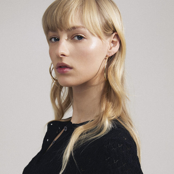 Pilgrim PRIYA recycled large hoop earrings gold-plated Guld