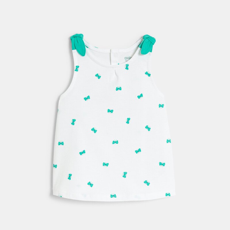 Débardeur à nœuds papillons vert bébé fille Vert