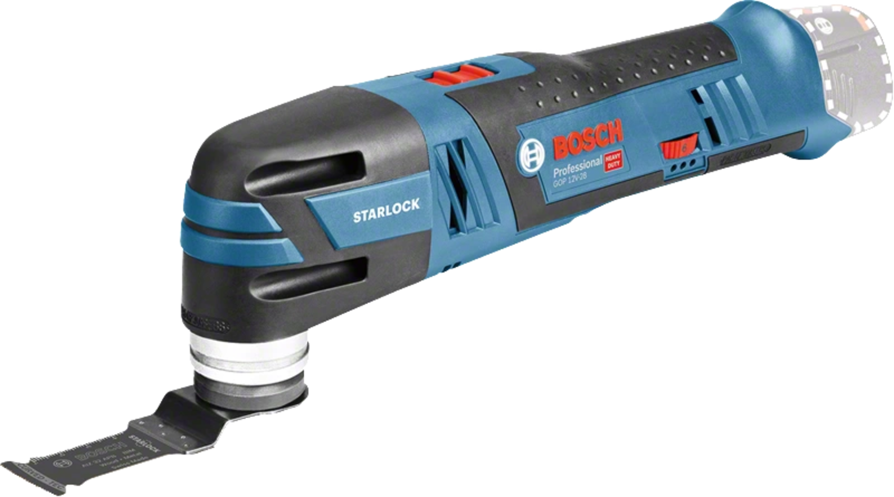 Bosch Professional  GOP 12V-28 Akku-Multi-Cutter, ohne Akku    Kompaktes Akku-Multifunktionswerkzeug mit einer Starlock-Schnittstelle