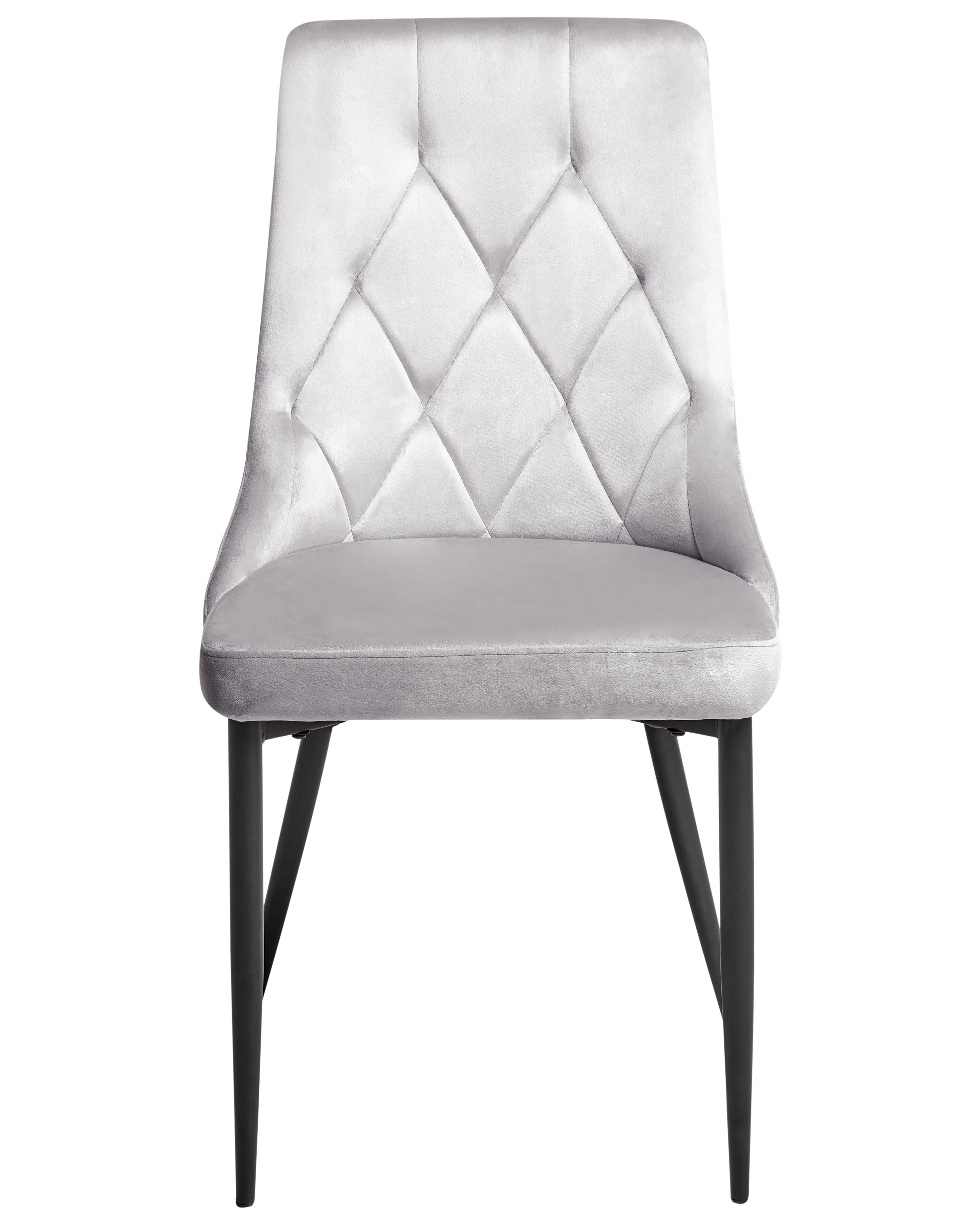 Set van 2 eetkamerstoelen AVENIR Fluweel Lichtgrijs