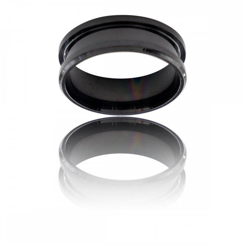 Magnifique Bague Anneau Homme Acier Noir