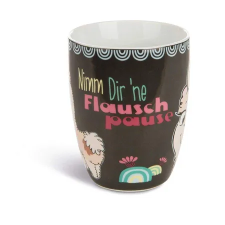 NICI Tasse Lama Flokatina aus Porzellan, 310 ml