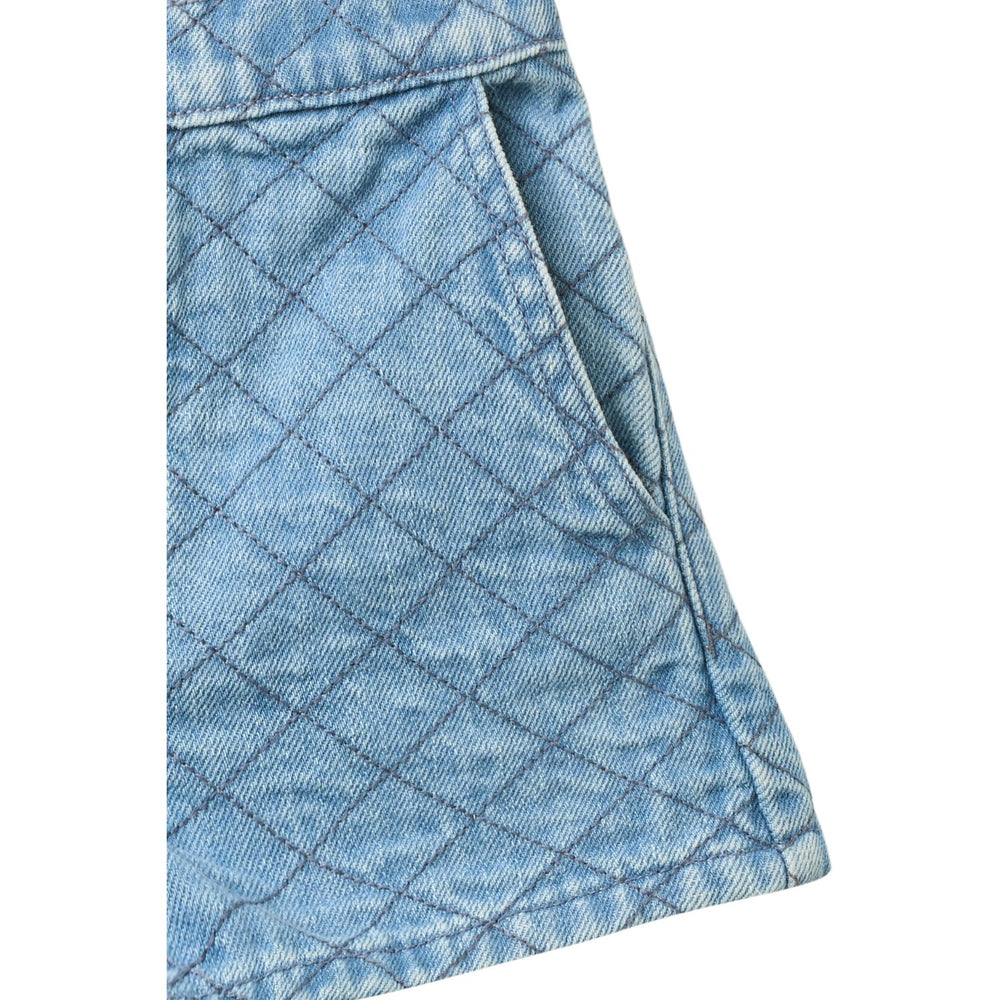 Køb COPENHAGEN COLORS Lt. Washed Blue Quilt Organic Quiltet Denim Shorts