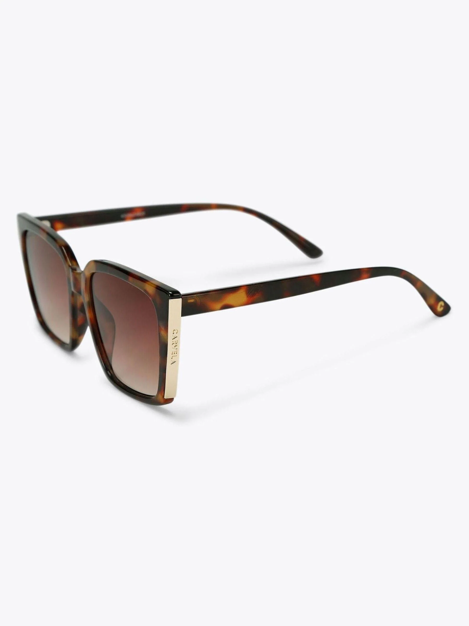 Donkerbruin - Carvela Square Frame Sunglasses