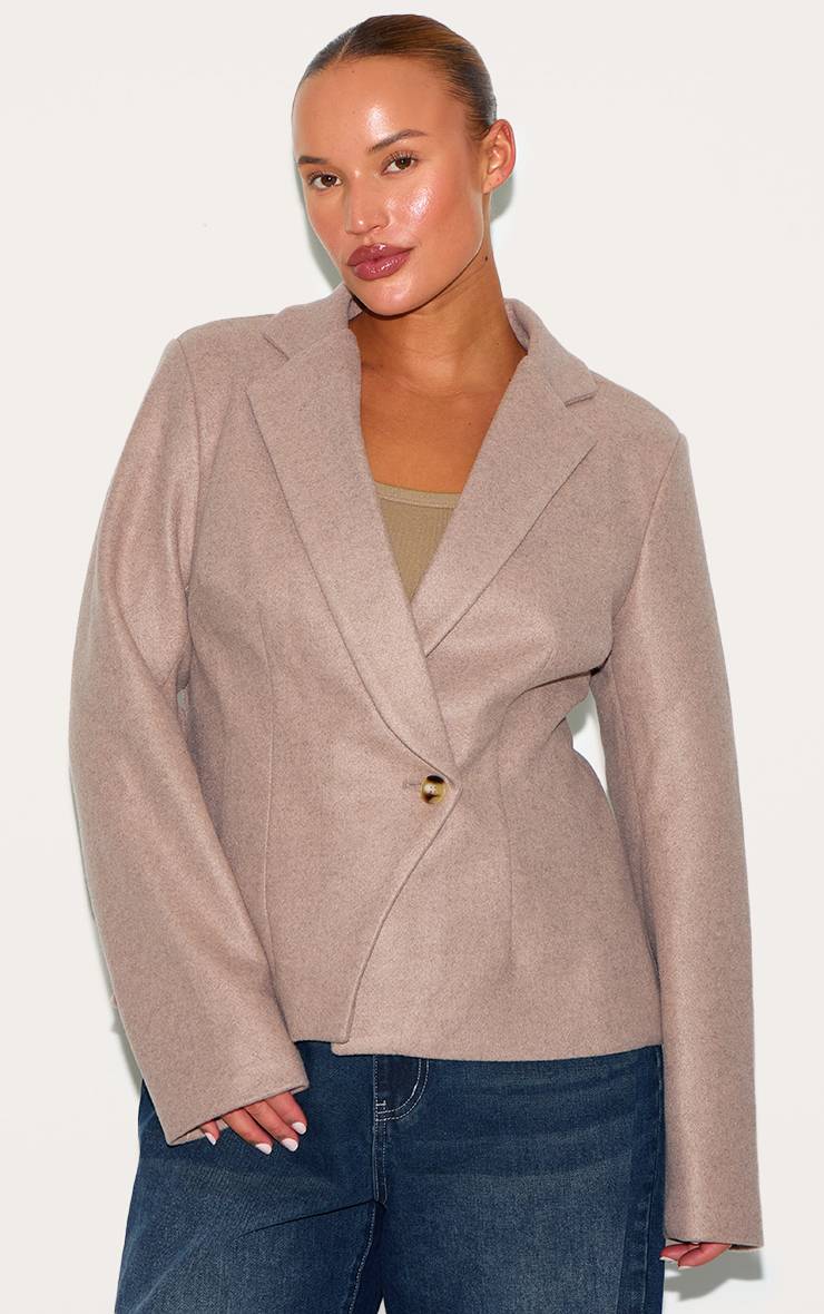 Champignon Blazer Aspect Laine Cintré Plus
