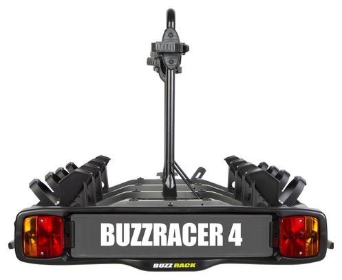 Porte-Vélos sur Boule d'Attelage Buzz Rack Buzzracer 4 - 7 Broches - 4 Vélos Noir