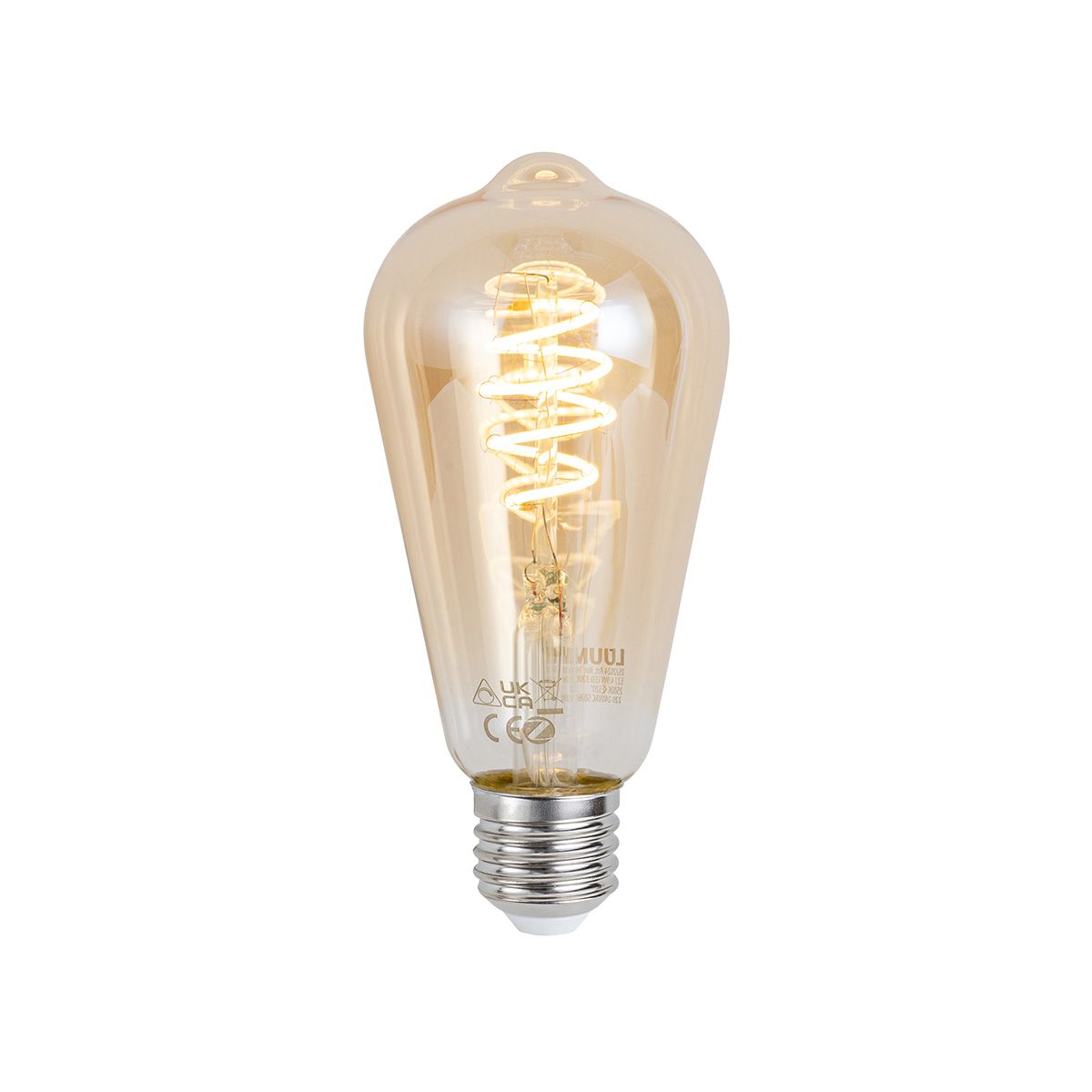 Set van 5 Smart E27 dimbare LED lampen ST64 amber 4.9W 320 lm 2500K