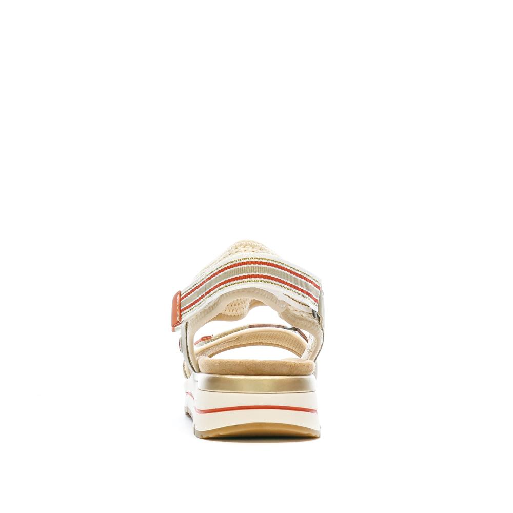 Relife Sandales Beige/Rouge Femme Relife Jalscrow