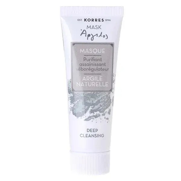 Máscara Purificante de Argila Natural Korres Beauty Shots, Limpeza e Controle de Oleosidade, 18ml