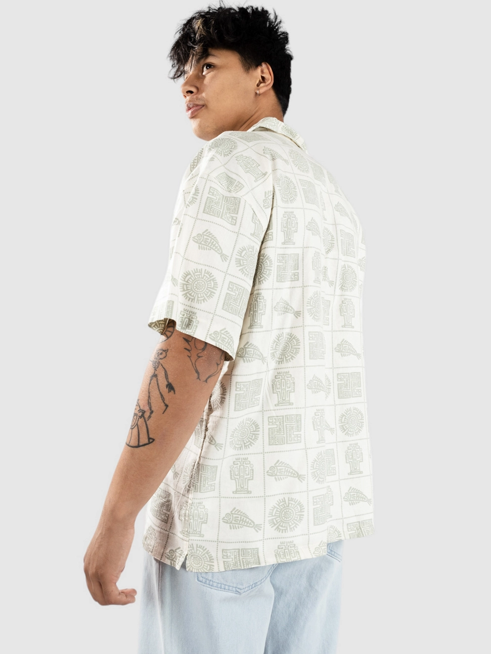 Denim Project Printed Linen Resort Shirt objects print