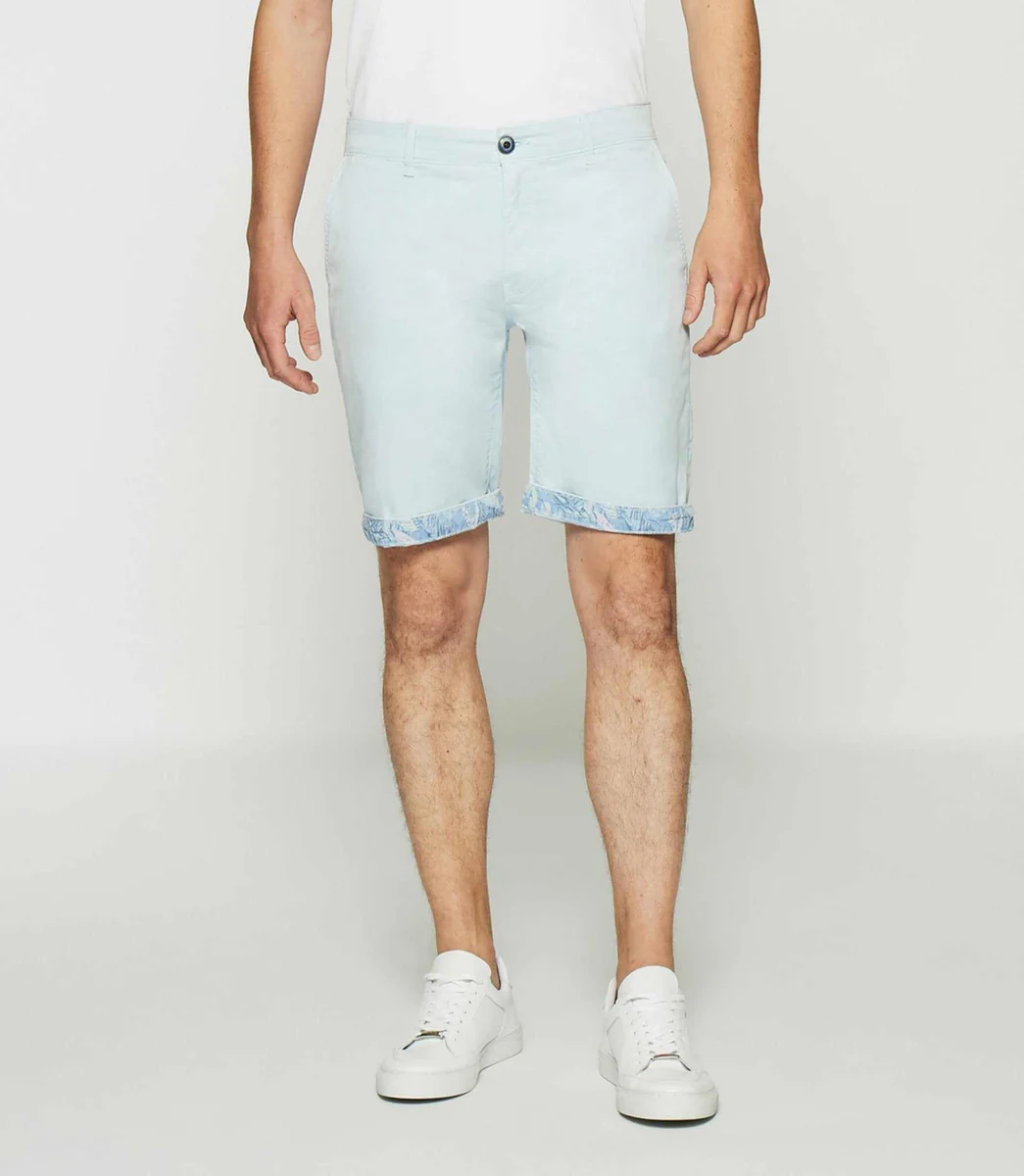 Bermuda en coton stretch bleu ciel SLOWLY