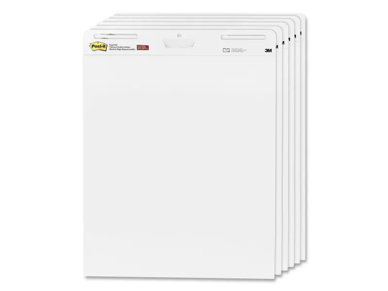 Flipoverblok Post-It 6x559 635x762 mm blank - (6 stk.)