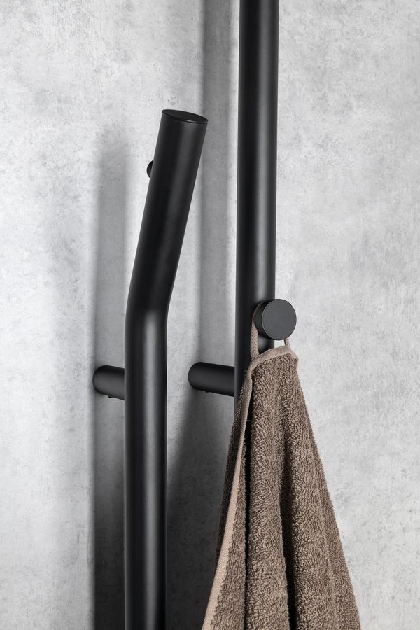 Sapho Duopasso elektrische handdoek radiator 12x170cm zwart mat