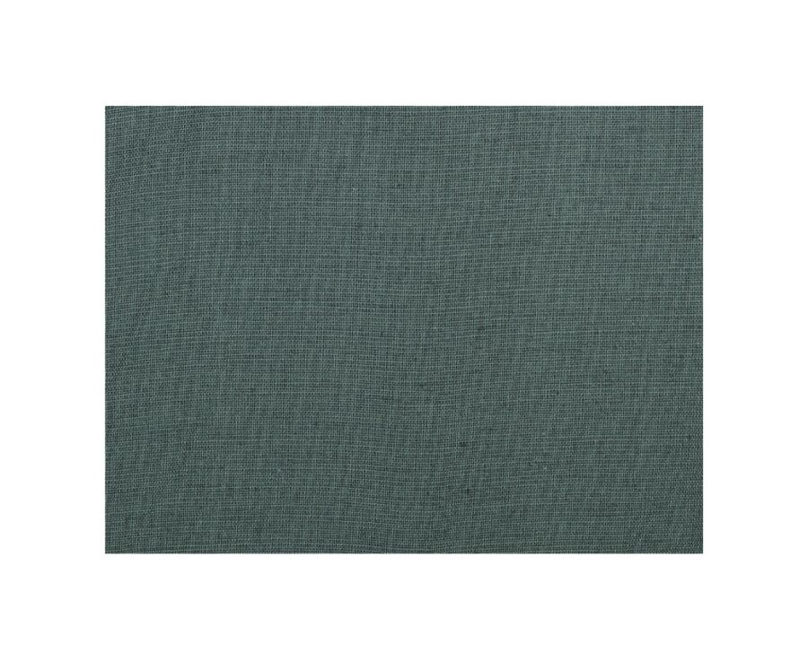 Chemise manches longues coton et lin Vert foncé - COLTEN