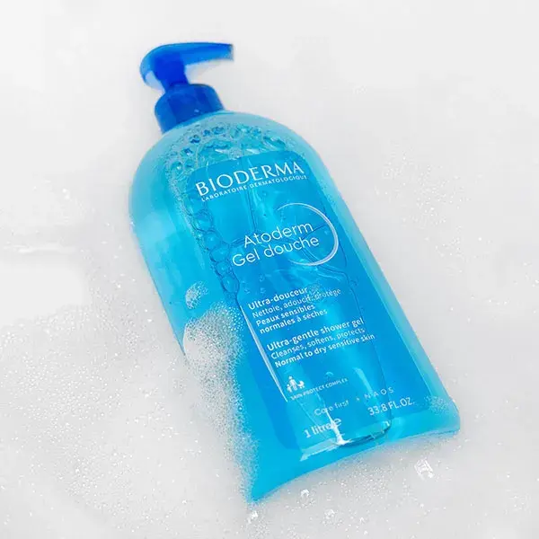 Bioderma Atoderm Gel de Banho Sem Sabão para Pele Seca, Tamanho Família, 1L