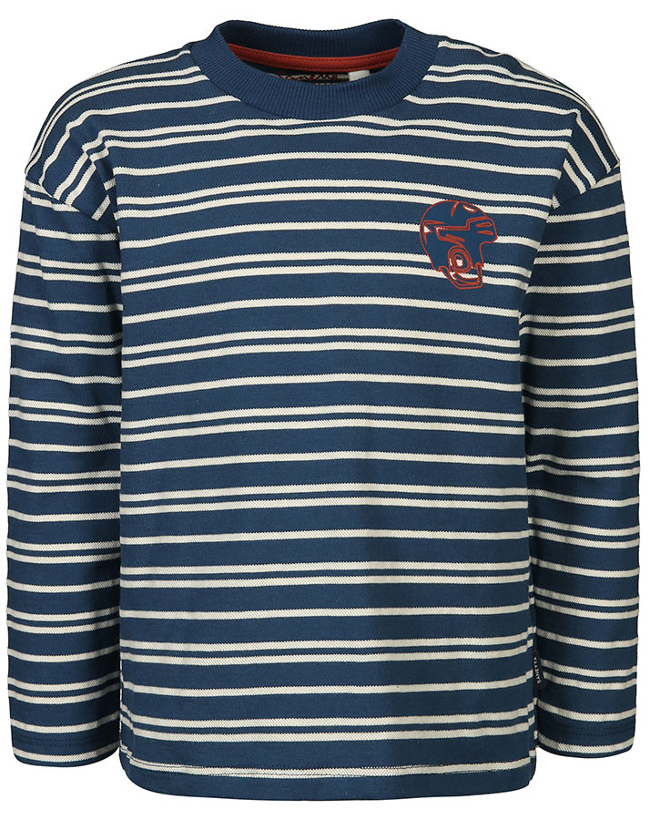 Langarmshirt ICE HOCKEY DAY gestreift in true navy