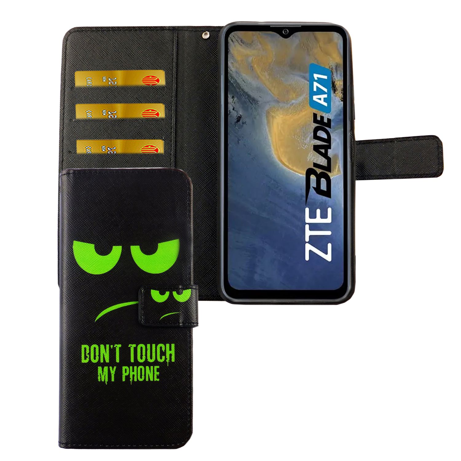 Handyhülle für ZTE Blade A71 Case Cover Schutztasche Schutzhülle Bookstyle Neu