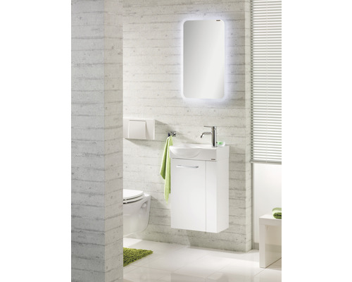 Meubel FACKELMANN Kleine Badkamercollectie BxHxD 44 x 60 cm x 24,3 cm Frontkleur wit hoogglans 86015