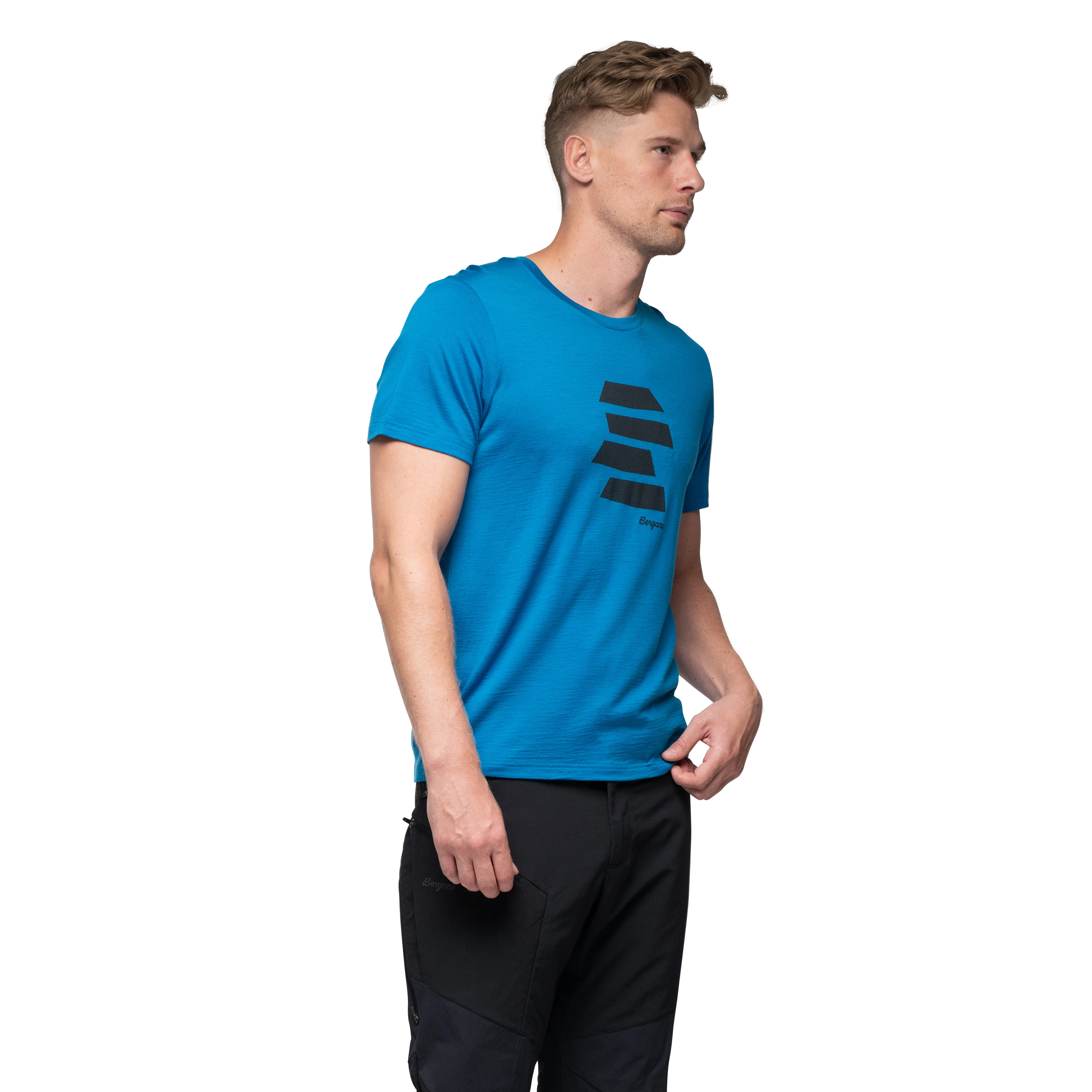 Rabot Mount Wool Tee Men Dark Aqua Lagoon