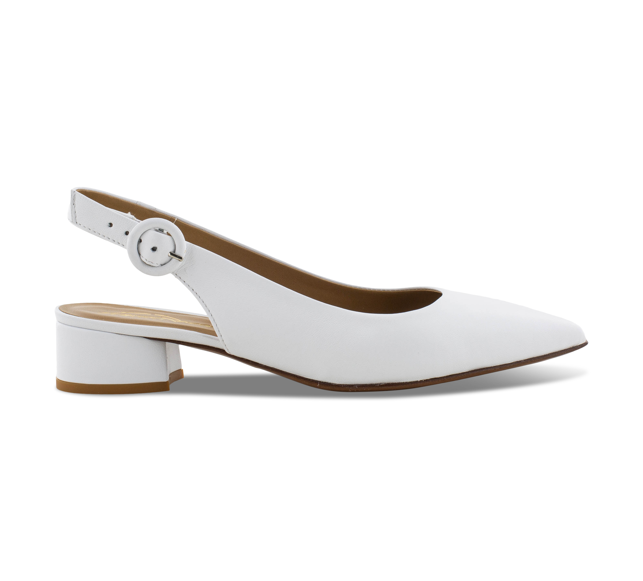 Franco Russo Sling-Pumps weiss