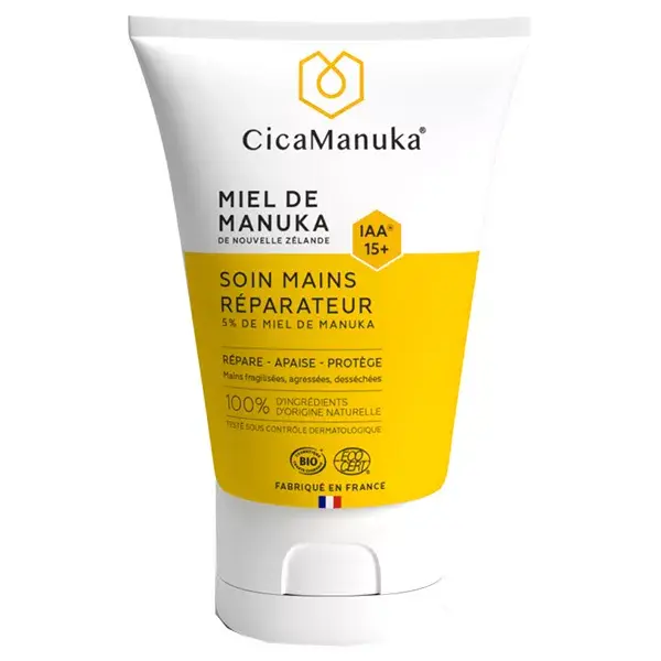 Creme para as mãos reparador Cicamanuka com mel de Manuka orgânico IAA15+ 50ml