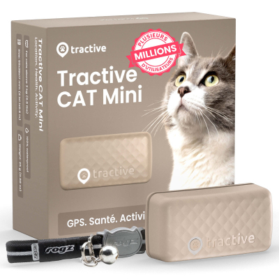 Tractive GPS Tracker Cat5 Mini für Katzen hellbraun