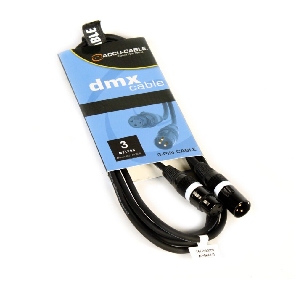 Accu-cable AC-DMX3/3 signaalkabel 3 meter 110 Ohm