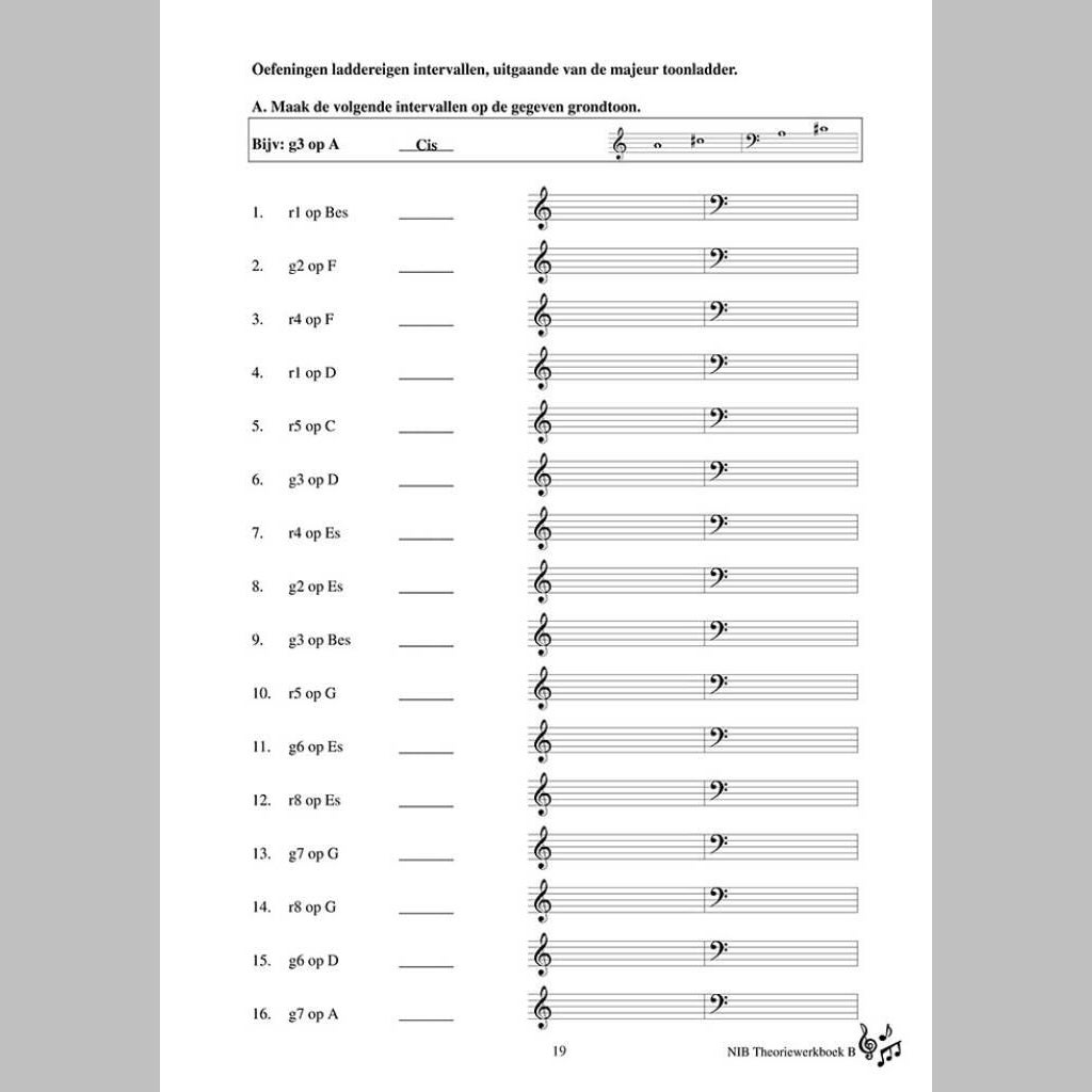 Hal Leonard Algemene Muziektheorie Examen B theoriewerkboek voor HaFaBra