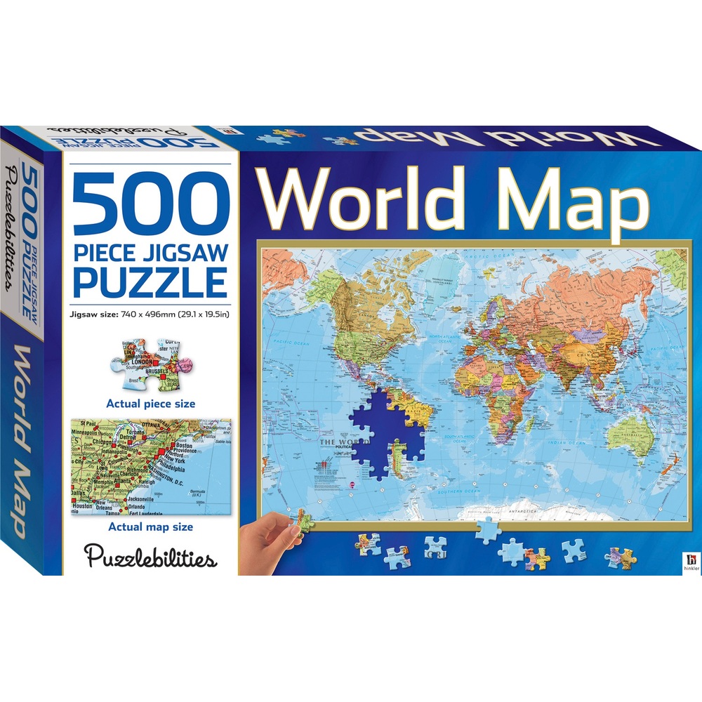 Puzzlebilities 500-teiliges Weltkartenpuzzle
