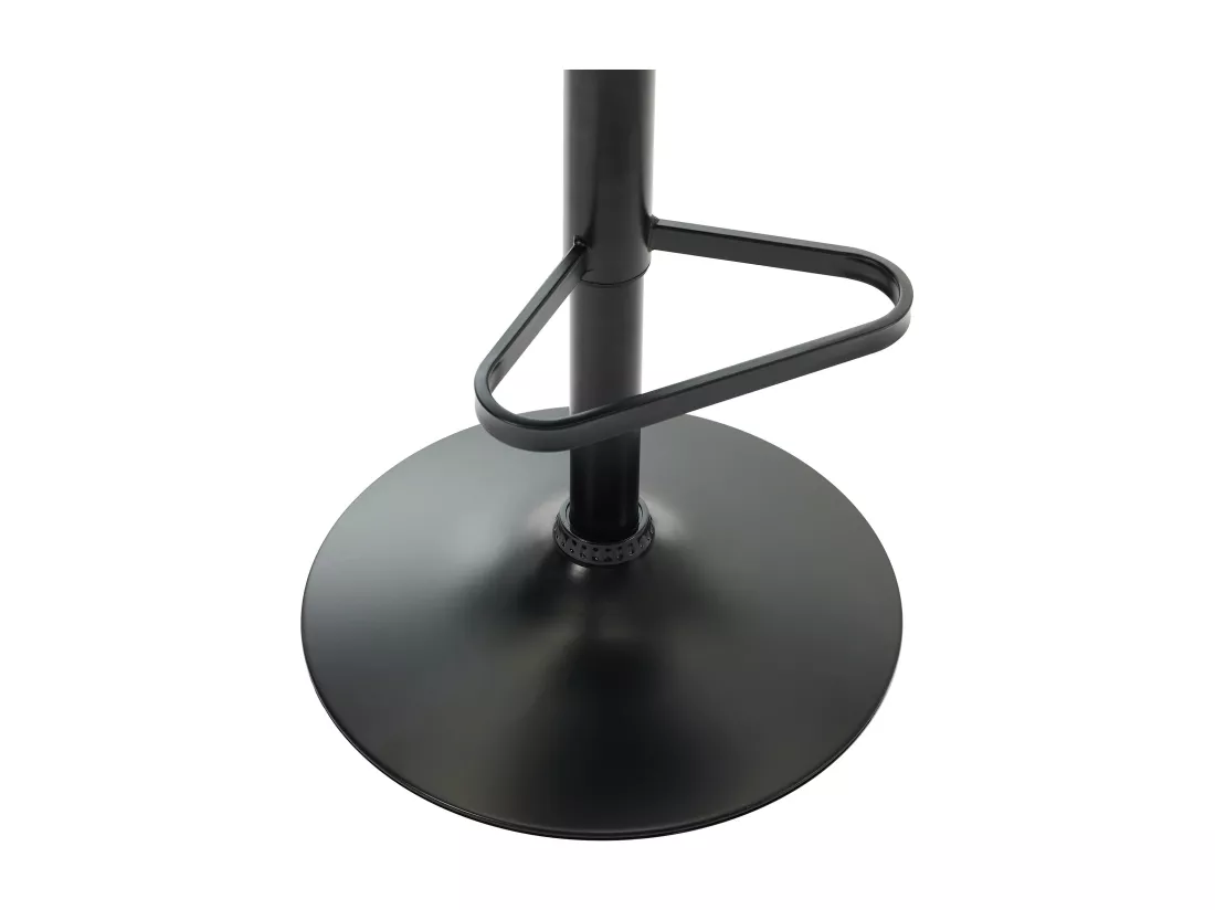 Lot de 2 tabourets de bar en velours et métal noir - Hauteur réglable - Terracotta - DORALIZ