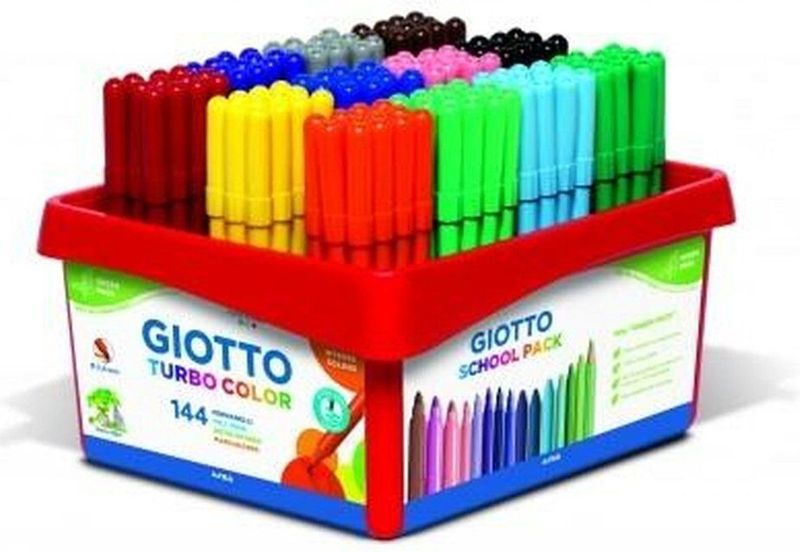 Markeerstiften GIOTTO TURBO COLOR SCHOOLPACK 144 Stuks