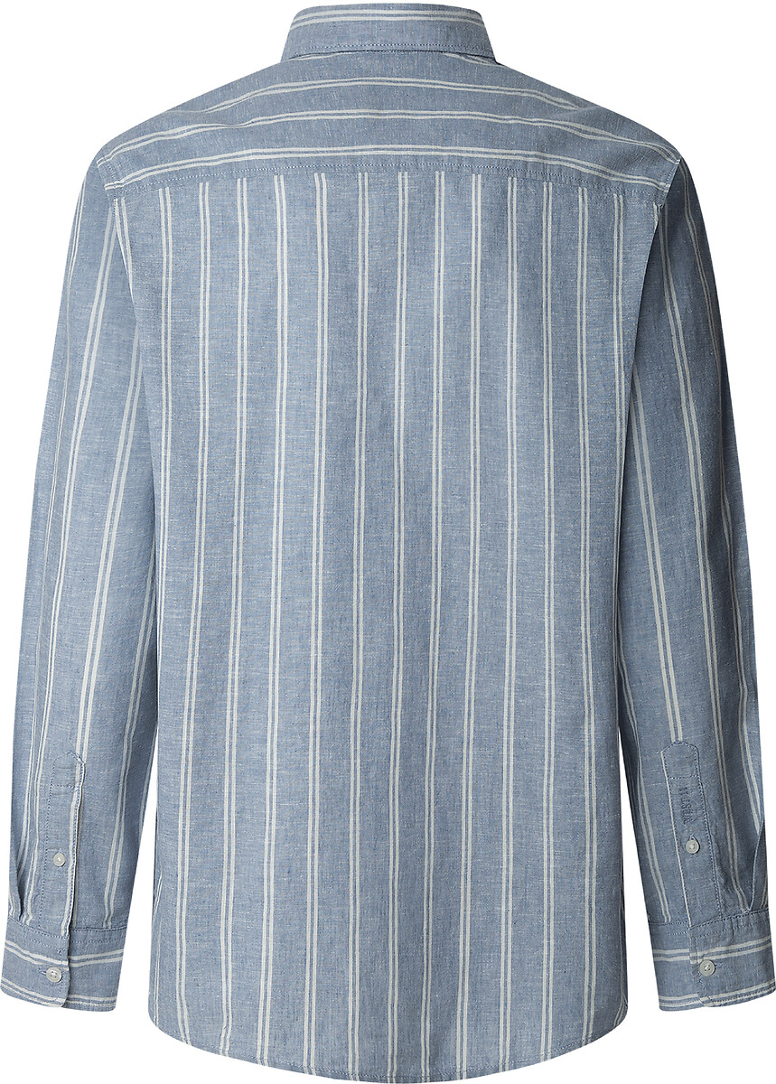 PEPE JEANS<br>Camisa listrada de algodão e linho