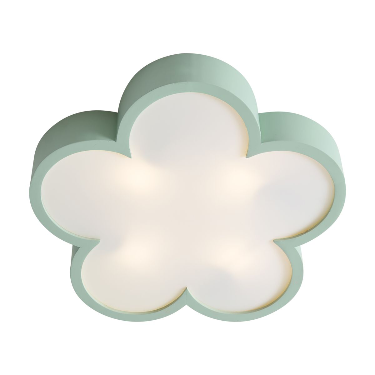 Kinder plafondlamp groen met wit - Lucille