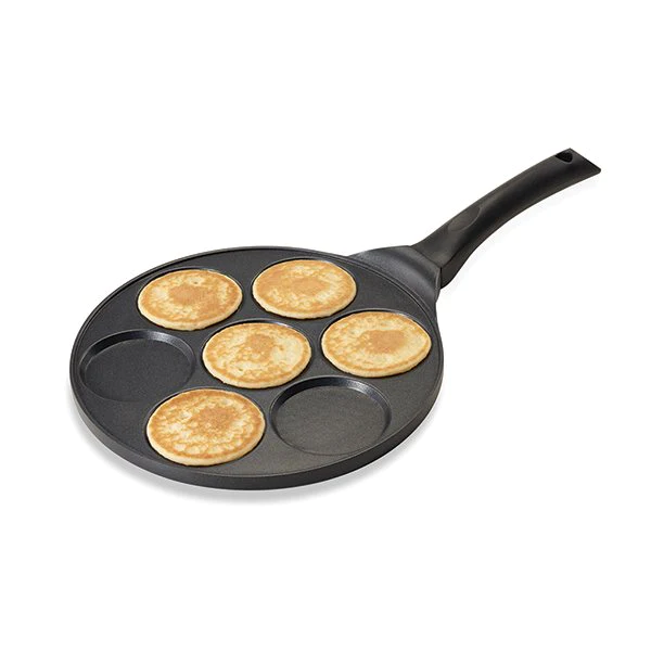 Poêle 7 mini blinis ou pancakes à induction fonte 26.5 cm Mathon