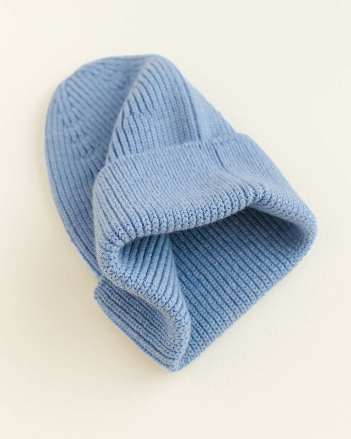 Ull Beanie barn – 100% Merino, Ubehandlet | Ribb lue Fonzie