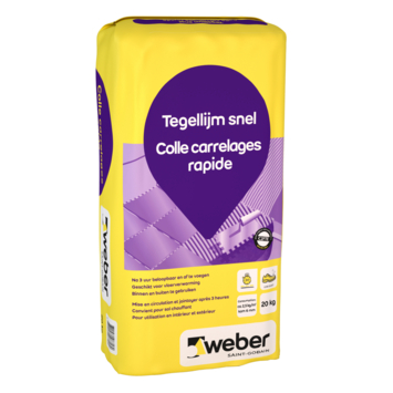 Weber Beamix tegellijm snel grijs 20kg.